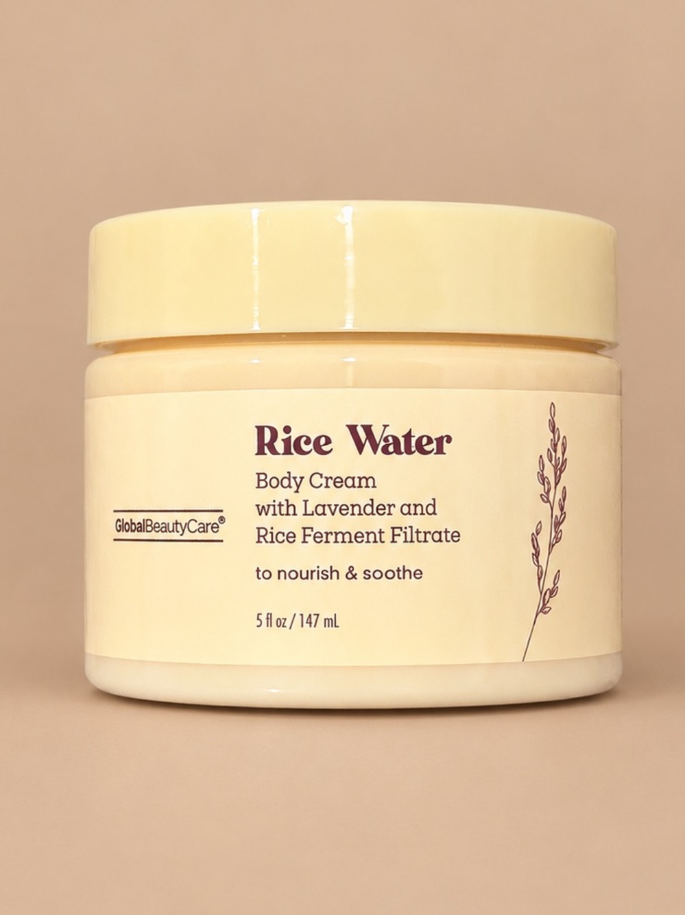 Global Beauty Care Rice Water Body Cream with Lavender